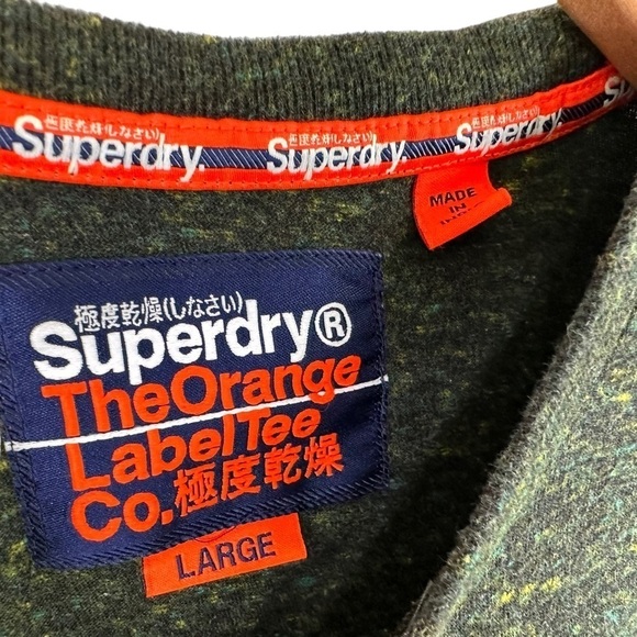 Superdry Mens The Orange Label Tee Co. Embroidered Logo T-Shirt Large Green - Picture 8 of 8